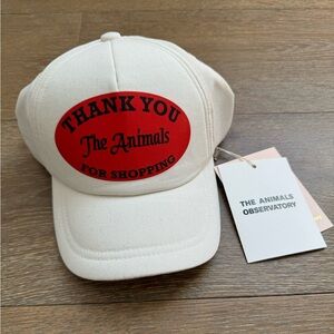 NWT The Animals Observatory Elastic Hamster logo-print Kids hat | size 50cm